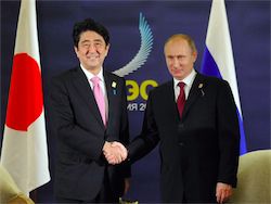 Путин и Абэ обсуждают вопрос заключения мирного договора