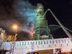 Пожар в Новодевичьем монастыре потушен