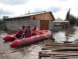 Разлившаяся река затопила приморский город Спасск-Дальний