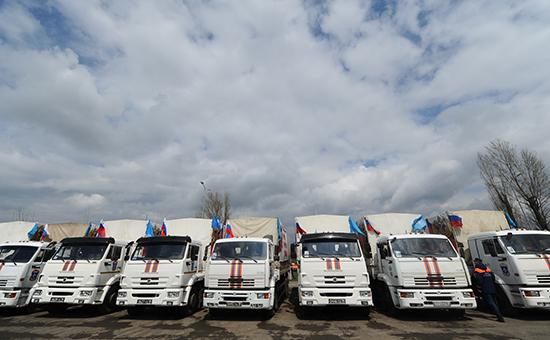26-й гуманитарный конвой МЧС отправился в Донбасс